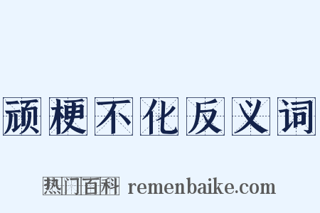 顽梗不化反义词是什么意思的图片